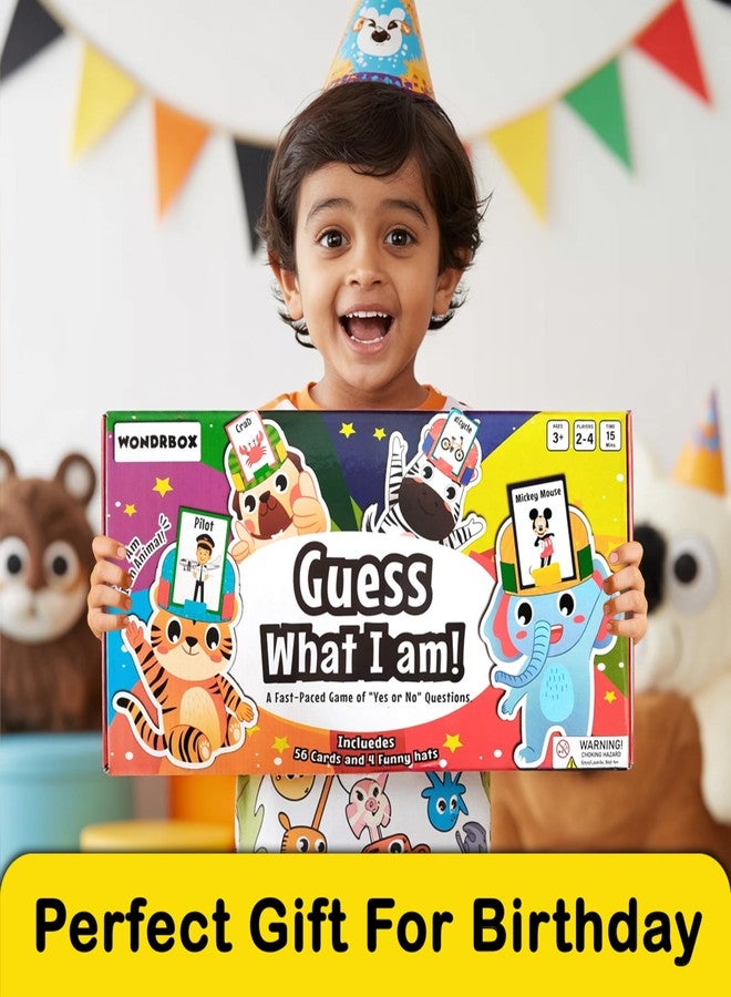WONDRBOX Guess What I am !, Charades Card Game for Perfect for Boys, Girls, Kids, Educational Games, Board Games,Family Games, Gifts for Ages 3,4,5,6,7 and 8 - Image 4